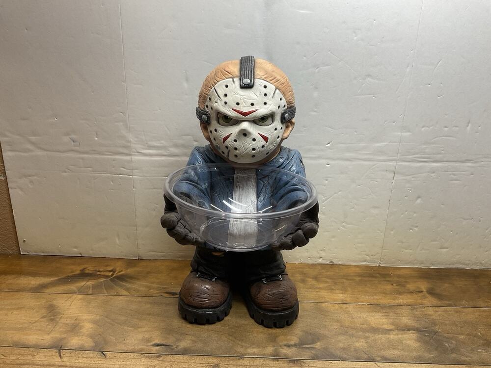 Friday the 13th 20" Jason Voorhees Candy Bowl Holder Halloween Horror Rare